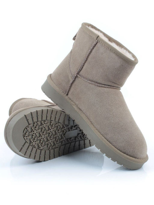 04-PF5854-6 KHAKI Угги женские (натуральная замша, 100% шерсть)