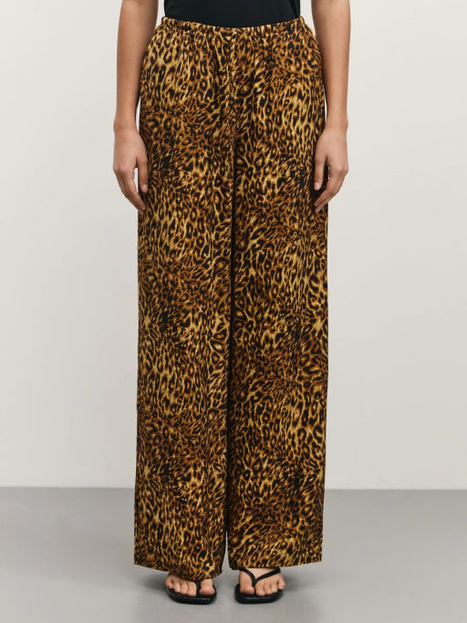 Прямые брюки из фактурной вискозы / Zarina фото 2