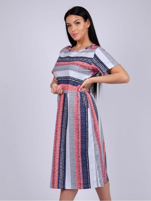 Платье "Линда" красное, трикотаж