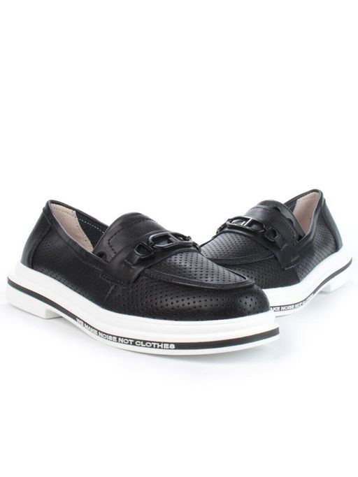 03-PDD170-3 BLACK Лоферы женские (натуральная кожа)