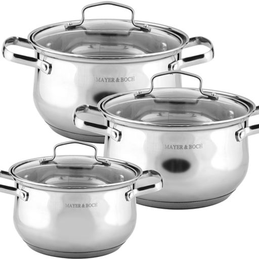 40456 Набор кастрюль 2л+2,8л+3,8л нерж/ст MB (х4)