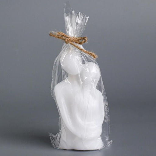 Цена за 3 шт. Свеча декоративная «Влюбленные», 12 см, белая