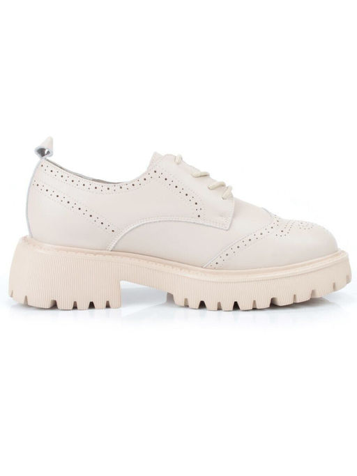 03-5928-5 BEIGE Полуботинки женские (натуральная кожа)