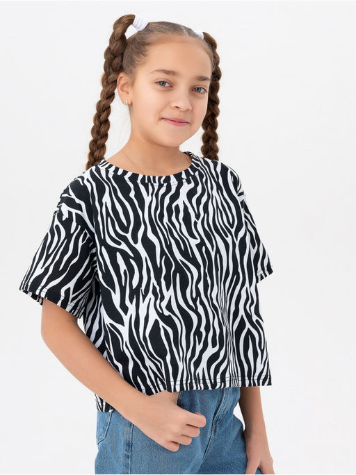 Футболка Зебра белый детская - София фото 6