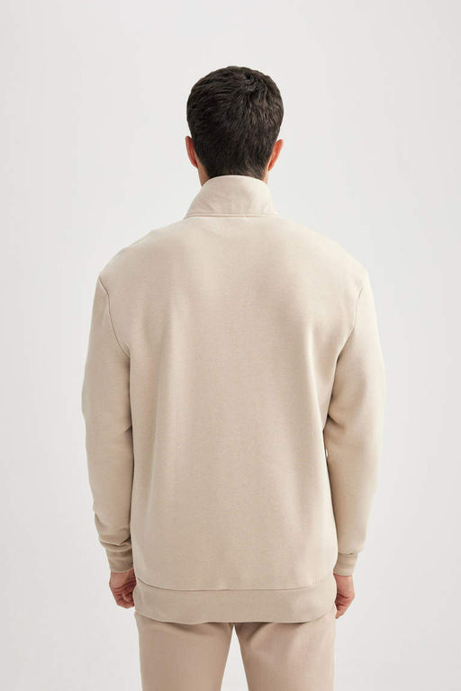 Толстовка Comfort Fit с воротником-стойкой на молнии - Defacto фото 7