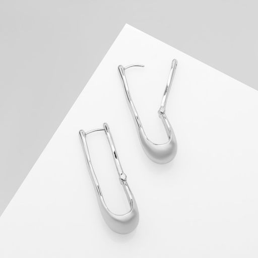 Серьги металл Богема бриз, цвет серебро - Qf фото 2