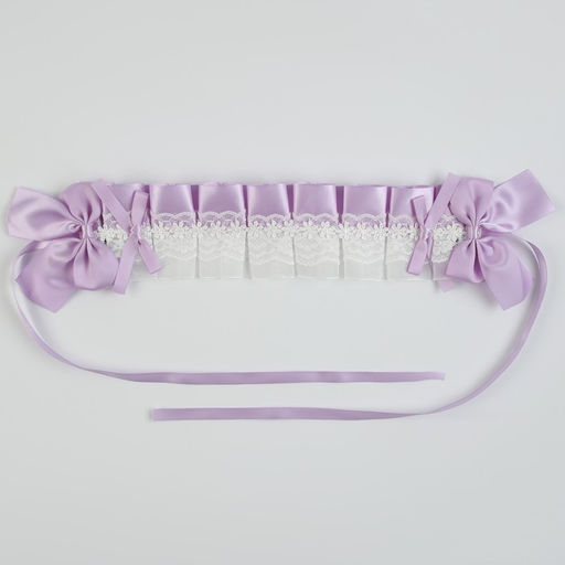 Карнавальная повязка Лолита цвет сиреневый с белым кружевом - Simaland фото 7