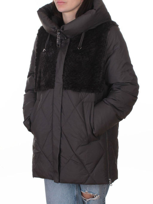 M-8800 DK. GRAY Куртка зимняя стеганная женская (150 гр. холлофайбер)