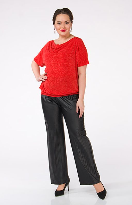 4117 Шикарные брюки из кожи с плиссированным эффектом - Ckc collections фото 2