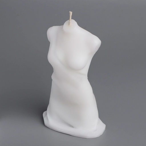 Свеча декоративная «Женский силуэт в море», 6×3.5×10 см, белый