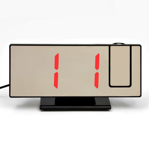 Часы-будильник электронные настольные с проекцией, USB, 18.4×7.5 см, красная индикация