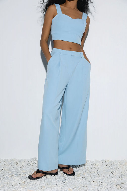 Светло-голубые классические брюки - Incity фото 3