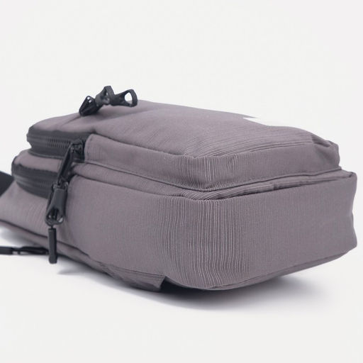 Сумка слинг мужская из текстиля, отверстие для наушников, цвет серый - Simaland фото 4