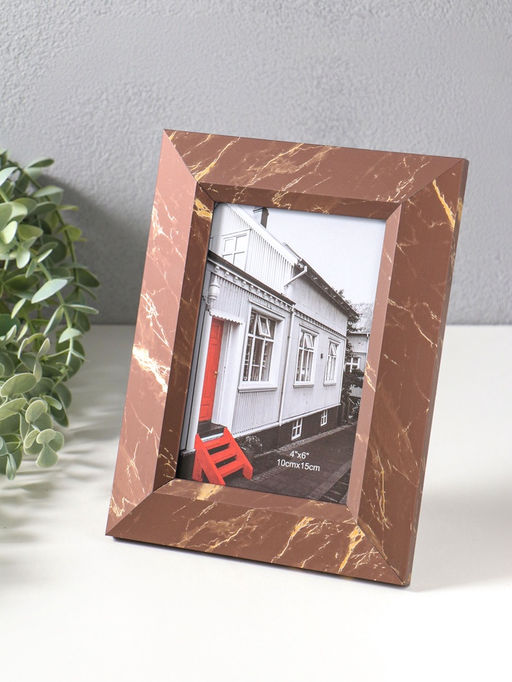 Фоторамка для фото 10×15 см «Гедеон», пластик, шоколад с под золотом, 21×16×2 см