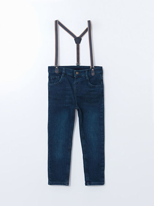 Basic Erkek ?ocuk Jean Pantolon ve Pantolon Ask?s? 2li