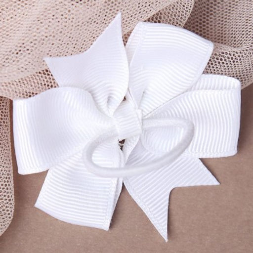 Бант-резинка для волос / YAL-4 /уп 120/ белая - Галеонтрейд фото 2