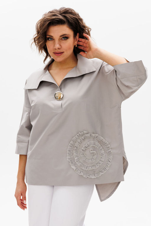 Рубашка Michel Chic 786 светло-серый  фото 6