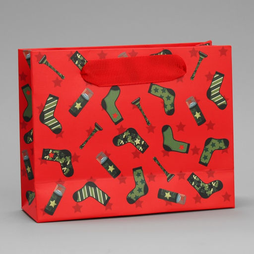 Цена за 3 шт. Пакет подарочный ламинированный, упаковка, С 23 февраля, S 15?12?5.5 см