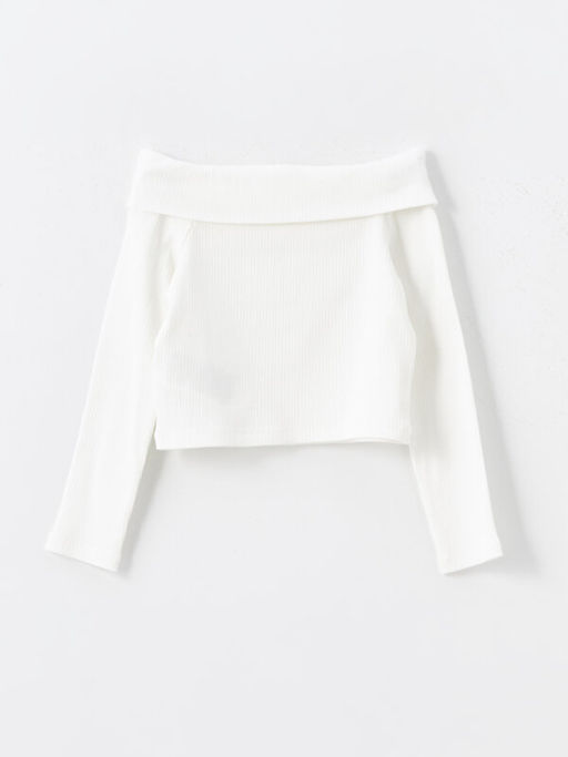 Kay?k Yaka K?z ?ocuk Ti??rt - Waikiki фото 2