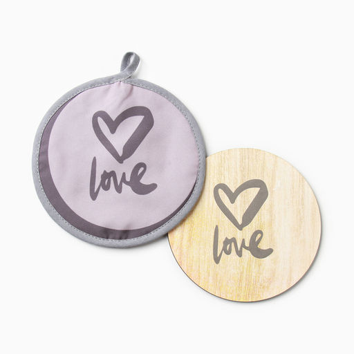 Набор кухонный Love: прихватка, подставка под горячее, МИКС - Доляна фото 7