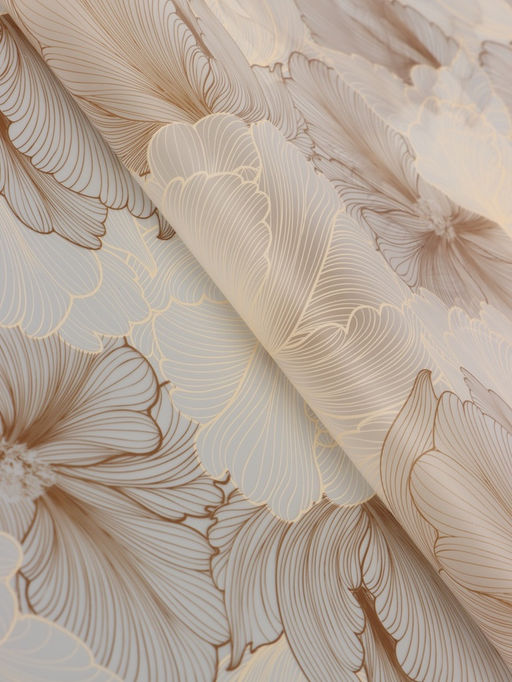 Цена за 20 шт. Пленка для цветов и букетов «Акварельный эскиз», матовая, бежевый, 57×57 см