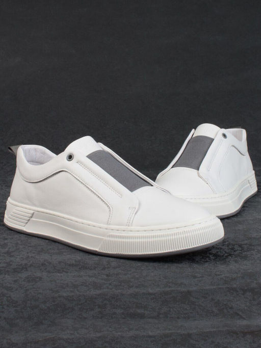 03-6517-BW01 WHITE Полуботинки спортивные мужские (натуральная кожа)