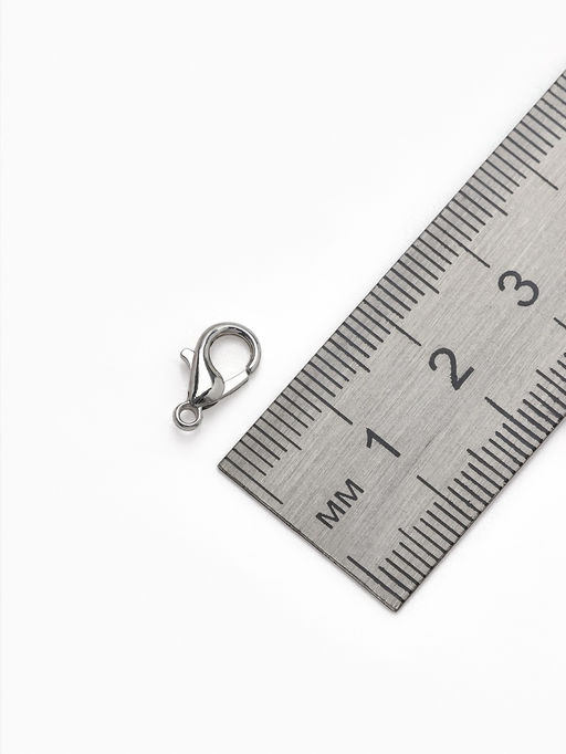 Цена за 2 шт. Замок карабин, 10 шт. 12?7 мм, цвет серебро