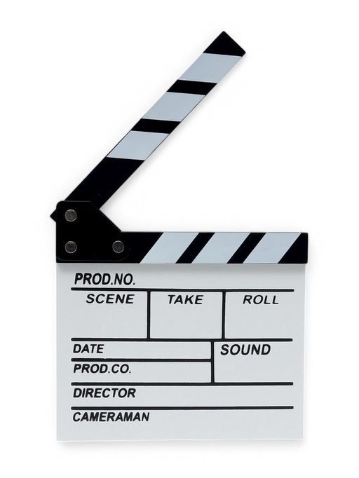 Кинохлопушка режиссёра, белая, 20×20 см