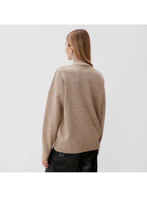 Джемпер женский вязаный MINAKU: Knitwear collection, бежевый, размер 46-48