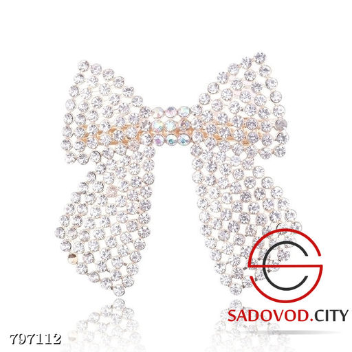 Заколка Бантик со стразами