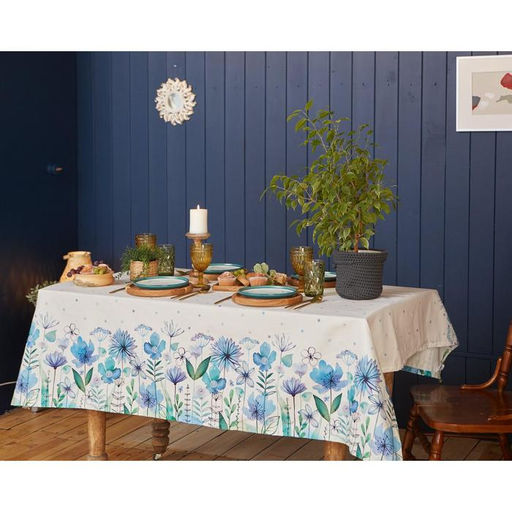 Скатерть Этель. Незабудки, 149?110 см, 100% хлопок, саржа 190 г/м?