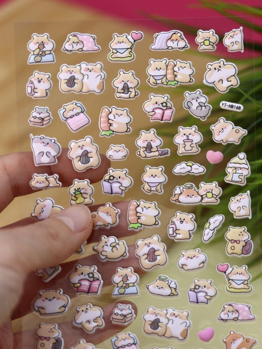 Наклейки "Happy hamster" (9*22,5 см)