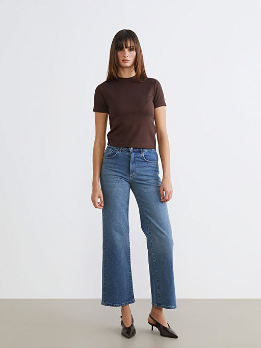 Bisiklet Yaka Kad?n Ti??rt