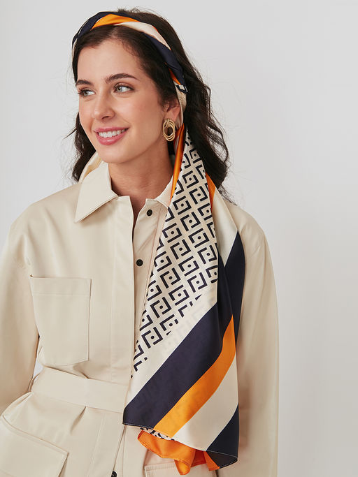 Большой, мягкий, тонкий и очень нежный двусторонний палантин с рисунком - Tantino фото 9