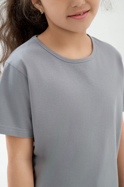 Футболка детская из кулирки серая - Амадэль фото 10
