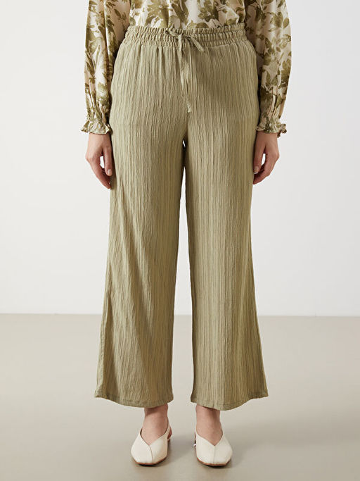 Beli Lastikli Dokulu Kad?n Pantolon