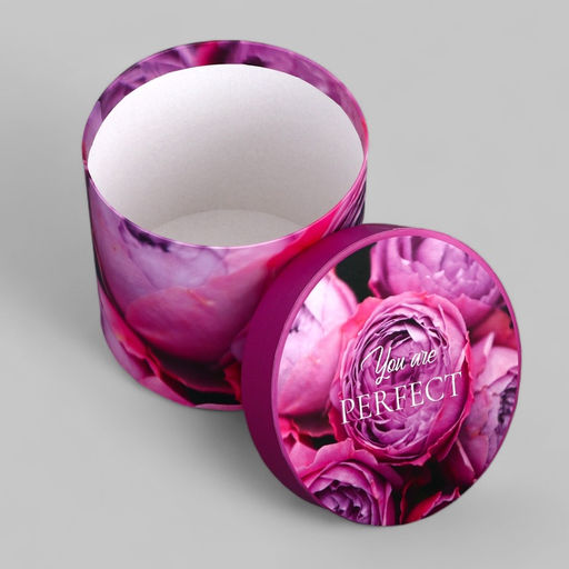 Набор шляпных коробок для цветов 4 в 1, упаковка подарочная, Пионы, 20?17.5 - 16?14 см