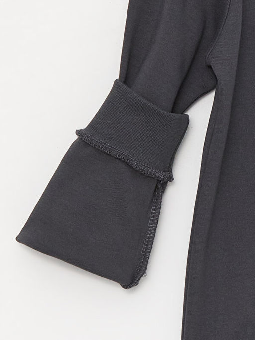 Bisiklet Yaka Bask?l? Uzun Kollu Erkek ?ocuk Ti??rt