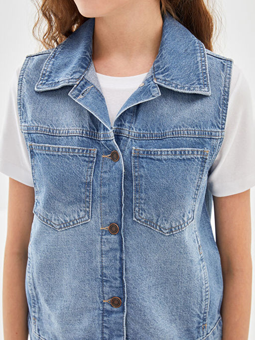 G?mlek Yaka Kad?n Jean Yelek