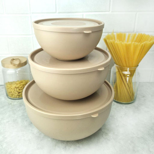 Набор мисок круглые с крышками (1,2л, 2,5л, 4л)