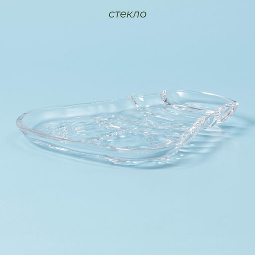 Блюдо «Новогоднее чудо. Снеговик», 16.7×16.4×2.3 см, стекло, прозрачное