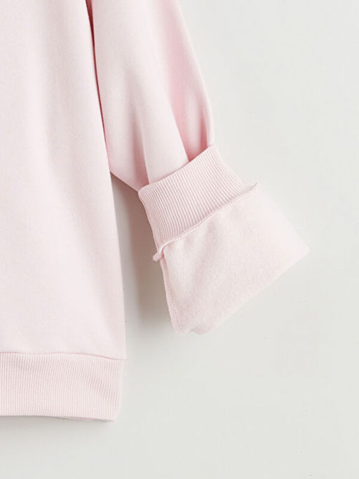 Bisiklet Yaka Nak??l? K?z ?ocuk Sweatshirt