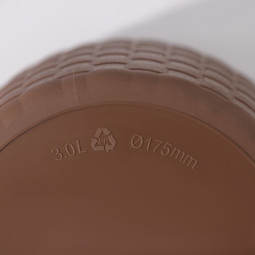 Цена за 2 шт. Горшок для цветов с поддоном «Ротанг», 3 л, d=17 см, h=17 см, коричневый