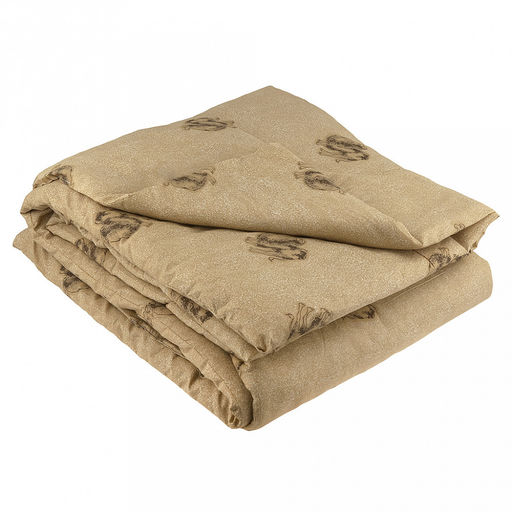 Одеяло 2-х спальное "Н" "Верблюд", универсальное/всесезонное, 172х205 см, наполнитель 300г/м2, термоскрепленная верблюжья шерсть (30%/70%п/э), чехол поплекс "Премиум" (п/э 100%) стеганое, упак "Компакт" пакет ПВХ, еврослот, д25х55см/1,2кг, "Домашняя