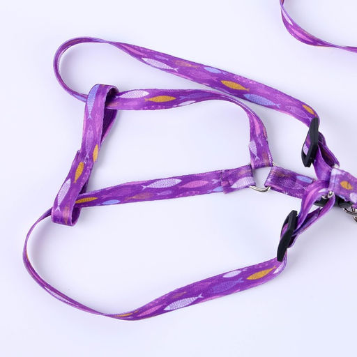 Комплект Рыбки, шлейка 24-36 см, поводок 120х1 см - Пушистое счастье фото 2