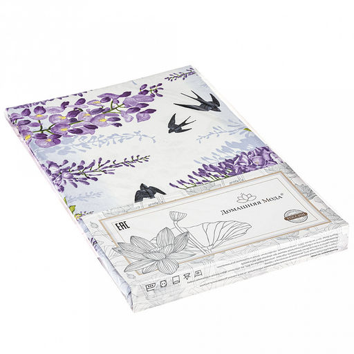 Дорожка столовая, сервировочная 50х180см "Акация", хлопок "Премиум" 236г/м2, упаковка классическая 28х41см, "Домашняя мода" (Россия)