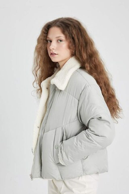 Пальто из тафты стандартного кроя - Defacto фото 4