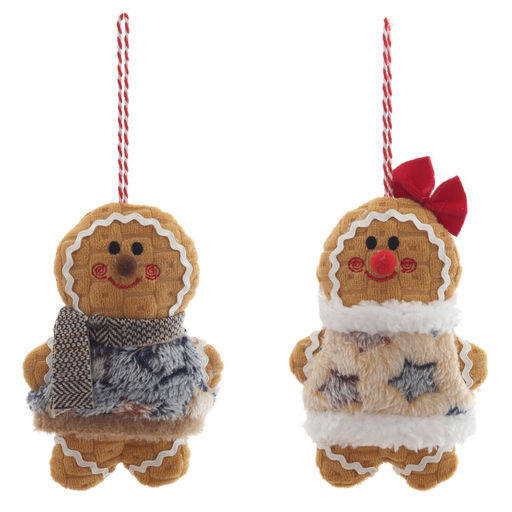 Игрушка набивная подвесная "Пряничный человечек", L11 W5 H14 см, 2в.