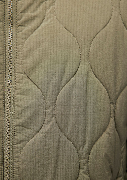 Kapusonlu Yesil Kapitone Ceket - Mavi фото 7