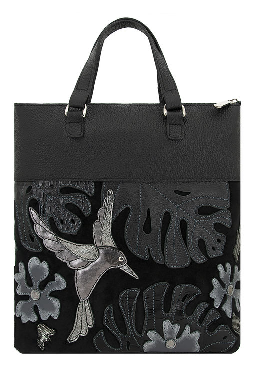 Сумка с аппликацией ДС-506-279 черный - Protege фото 2